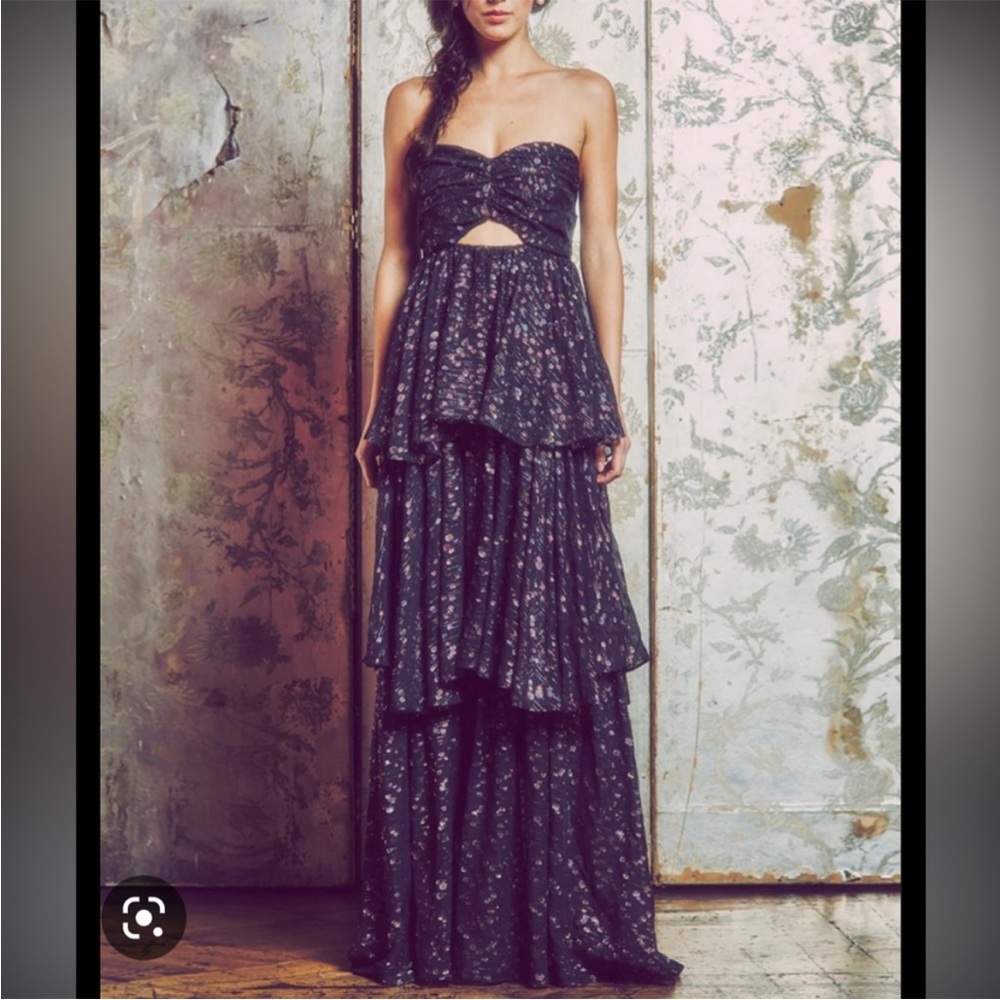 Mestiza New York Brianna Tiered Gown in “Confetti”